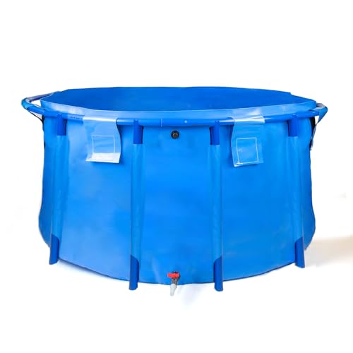 Pondlife Faltbecken für Koi und Teichfische, Ø 200cm x Höhe 120cm, 3700 Liter, faltbares Becken für innen und außen, stabile PVC-Folie, UV-beständig