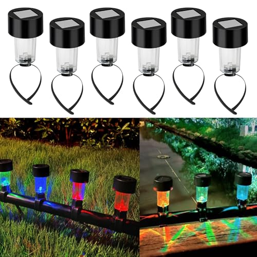 Begonia 6 Stück Solar Poolbeleuchtung für Intex Frame Pool - Pool Beleuchtung Zubehör für Aufstellpool - Wasserdichte LED Licht Teichbeleuchtung Zaunbeleuchtung für Outdoor Garten Pool Bar Party Deko