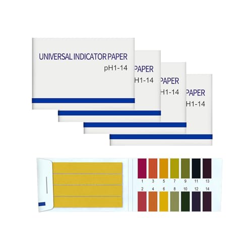 INF 320 Stück pH Wert Teststreifen, Lackmuspapier, Messbereich 1-14, 4 x 80er Pack
