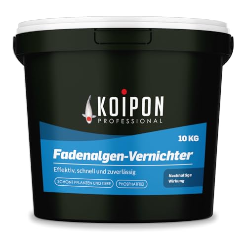 KOIPON Fadenalgen-Vernichter 10 kg, Phosphatfreie Algenbekämpfung, Fadenalgenvernichter gegen Algenwachstum und Fadenalgen im Gartenteich