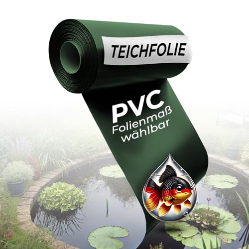 Black Forest Pond Shop Teichfolie olivgrün 4 x 5 m - Made in Germany - Teichfolie 1mm -Premium DIY PVC grün 1mm, Teichfolie 4x5m Teichfolie kaufen