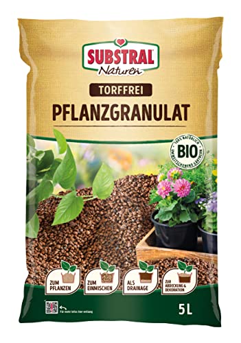 Substral Naturen Bio Pflanzgranulat, Tongranulat für Zimmer und Balkonpflanzen, torffrei, 5 L