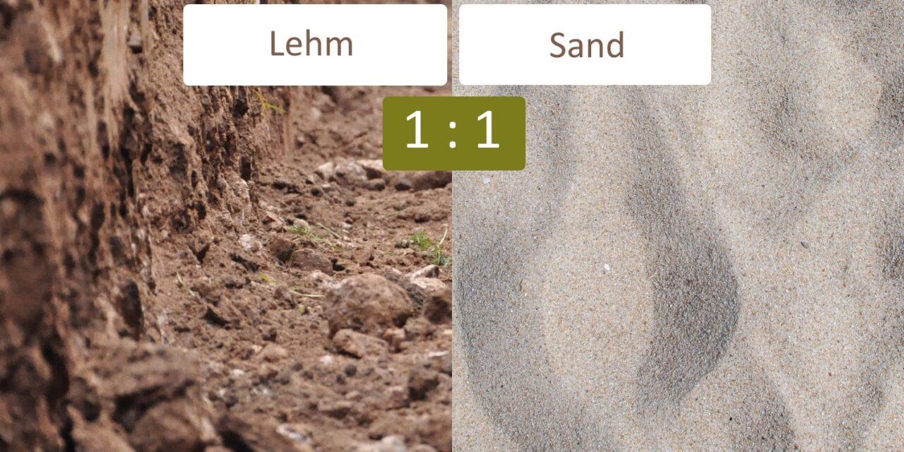 Seerosen Pflanzsubstrat aus Lehm und Sand