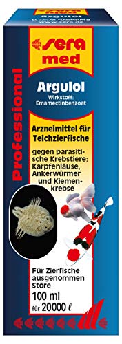 sera 43081 med Professional Argulol 100ml für 20.000 Liter - Arzneimittel für Teichfische gegen parasitische Krebstiere, wie Karpfenläuse, Ankerwürmer und Kiemenkrebse