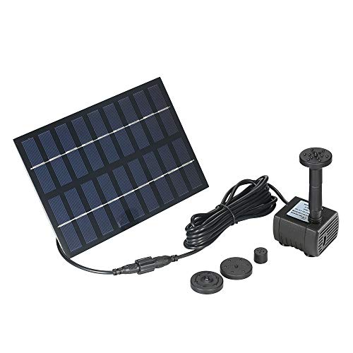 Decdeal 1.8W/9V Solar Teichpumpe Solar-Brunnen Wasserpumpe Garten Brunnen