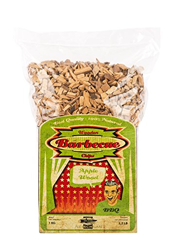 Axtschlag Räucherchips Apfel, 1000 Gramm sortenreine Räucherspäne für besondere Rauch- und Geschmackserlebnisse, für alle Grills & Smoker