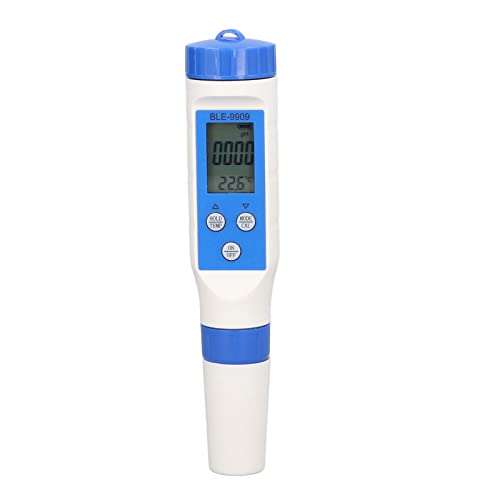 TOPINCN 5‑in‑1 Wassertester, Wasserqualitätsprüfstift Digitaler Wassertester mit Bluetooth5.2 PH TDS EC Salt Temp APP Steuerung für Schwimmbecken-Aquarien