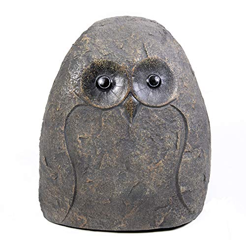 Köhko Dekostein Abdeckstein Larger-Eulelooking für Trafo/Steckdose Steckdosenversteck für Gartenelektronik H39xB34xT26